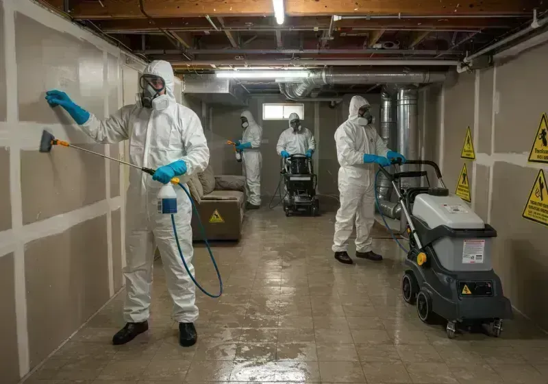 Basement Moisture Removal and Structural Drying process in Stephenville, TX